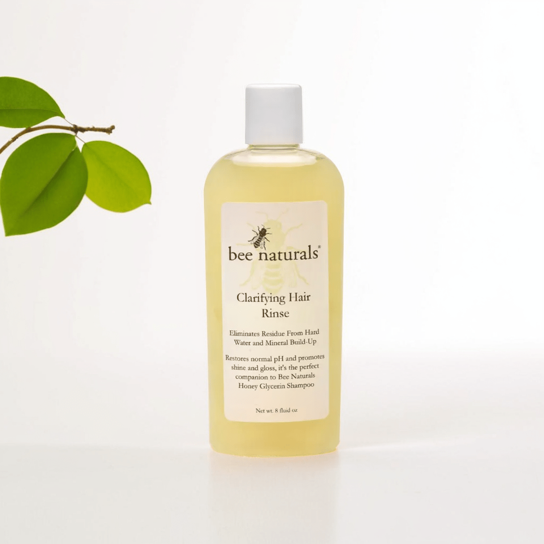 Clarifying Hair Rinse – Removes Mineral Buildup, Restores pH, Adds Shine, Enriched with Honey, Glycerin & Pro Vitamin B5, 8 oz - Bee Naturals