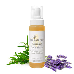 Foaming Face Wash Best for Oily Skin – Gentle, Oil - Free Cleanser with Tea Tree, Lavender & Feverfew Extract for Soothing, Hydrating, & Acne - Prone Skin - Bee Naturals