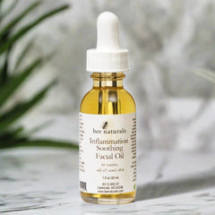Inflammation - Soothing Facial Oil – Anti - Inflammatory Blend with Calendula, Chamomile CO2, and Argan Oil for Sensitive & Acne - Prone Skin, 1 fl oz - Bee Naturals