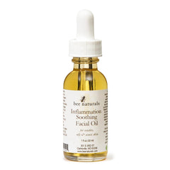 Inflammation - Soothing Facial Oil – Anti - Inflammatory Blend with Calendula, Chamomile CO2, and Argan Oil for Sensitive & Acne - Prone Skin, 1 fl oz - Bee Naturals