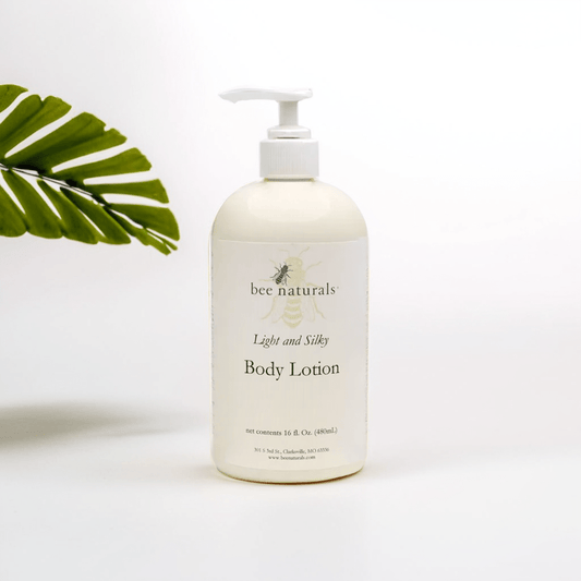 Light & Silky Body Lotion – Non - Greasy, Long - Lasting Hydration with MCT Oil & Glycerin, Gentle for All Skin Types, 16 oz - Bee Naturals