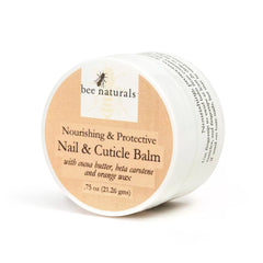 Nail & Cuticle Balm - Cocoa Butter & Beta Carotene Blend for Strong, Smooth Nails - luscious natural tangerine fragrance Shea Butter & Beeswax Cruelty - Free Nail Care - Bee Naturals