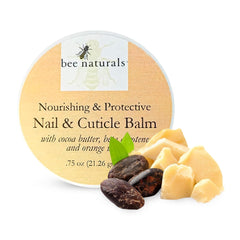 Nail & Cuticle Balm - Cocoa Butter & Beta Carotene Blend for Strong, Smooth Nails - luscious natural tangerine fragrance Shea Butter & Beeswax Cruelty - Free Nail Care - Bee Naturals