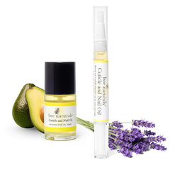 Nail & Cuticle Oil Kit – Nourishing Nail Strengthener with Vitamin E, Olive & Avocado Oils – Lavender Lemon & Tea Tree Aromatherapy – Easy Pen Applicator for Healthy, Revitalized Nails - Bee Naturals