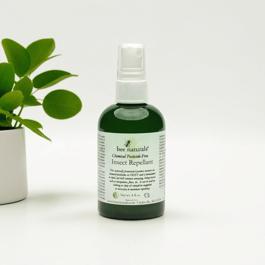 Pesticide - Free Natural Insect Repellant – DEET - Free Formula with Essential Oils, Repels Mosquitos & Fleas, Skin & Clothing Safe, Pleasant Scent, 4 fl oz Product Description: Protect yourself from pesky, biting insects with our Pesticide - Fr - Bee Naturals