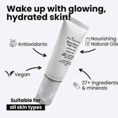 Restore Night Crème with Zinc Oxide - Barrier Support & Hydration, Dermatologist - Recommended Non - Comedogenic Formula, Ideal for Face Basting, All Skin Types, Fragrance - Free, 1.5 Oz - Bee Naturals