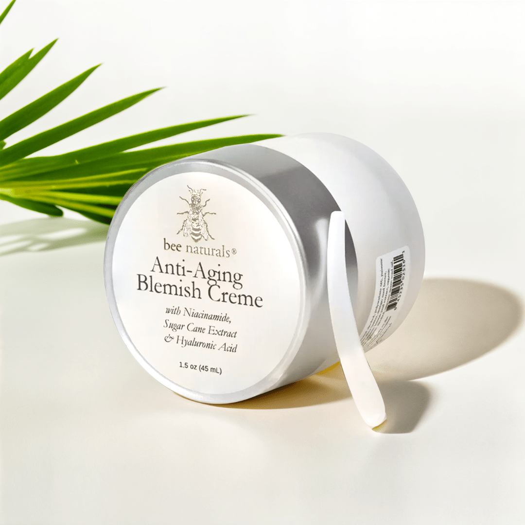 Anti-Aging Blemish Crème – Lightweight Moisturizer with Niacinamide, Hyaluronic Acid, Aloe Vera, and Sugar Cane Extract for Hydrated, Clear, and Radiant Skin - Bee Naturals 