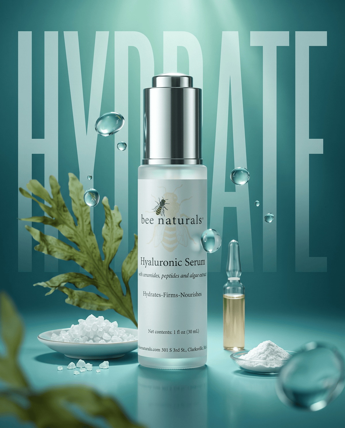 Queen Bee Hyaluronic Serum with Peptides & Ceramides