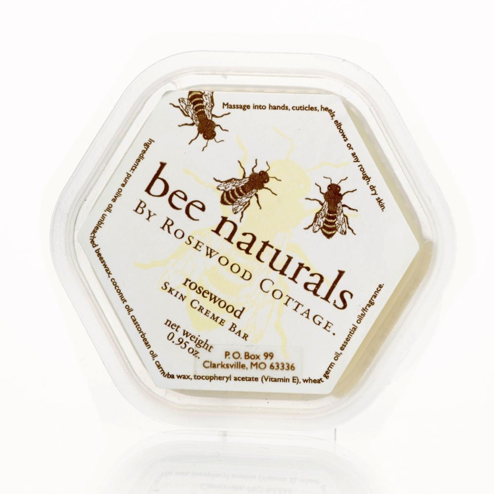 Bee Naturals Skin Crème Bar – Portable Solid Moisturizer with Coconut Oil, Beeswax & Vitamin E | 2 oz | Long - Lasting Hydration for Dry Skin - Bee Naturals