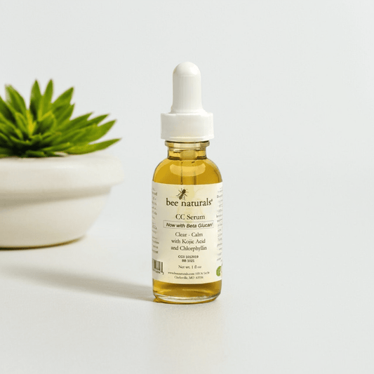 CC Serum by Bee Naturals – Calm & Clear Formula with Kojic Acid, Beta Glucan, Chlorophyllin Copper & Hyaluronic Acid, Reduces Redness & Evens Skin Tone, 1 oz - Bee Naturals