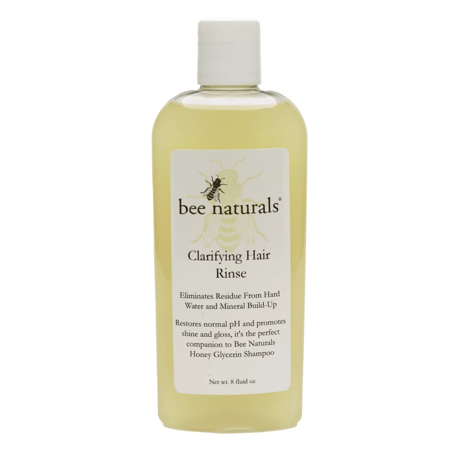 Clarifying Hair Rinse – Removes Mineral Buildup, Restores pH, Adds Shine, Enriched with Honey, Glycerin & Pro Vitamin B5, 8 oz - Bee Naturals