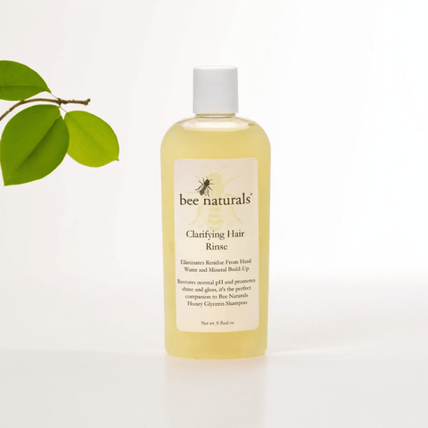 Clarifying Hair Rinse – Removes Mineral Buildup, Restores pH, Adds Shine, Enriched with Honey, Glycerin & Pro Vitamin B5, 8 oz - Bee Naturals