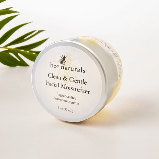Clean & Gentle Facial Moisturizer – Lightweight, Non - Greasy Hydration for Sensitive Skin with Niacinamide & Plum Kernel Oil, 1 oz - Bee Naturals