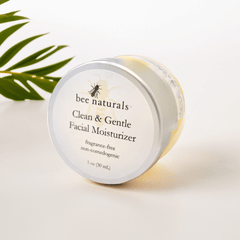 Clean & Gentle Facial Moisturizer – Lightweight, Non - Greasy Hydration for Sensitive Skin with Niacinamide & Plum Kernel Oil, 1 oz - Bee Naturals