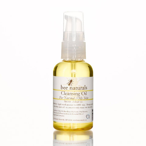 Cleansing Oil Makeup Remover – Gentle & Nourishing Cleanser for Normal and Oily Skin with Castor, Rice Bran & Olive Oils, 2 fl oz - Bee Naturals