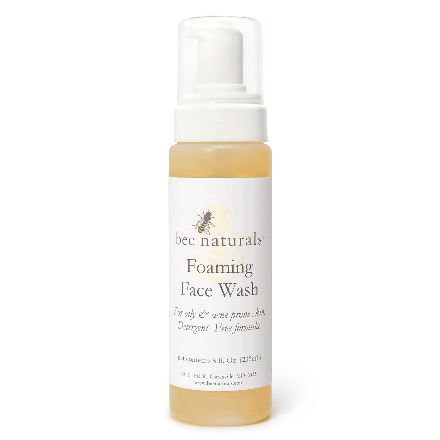Foaming Face Wash Best for Oily Skin – Gentle, Oil - Free Cleanser with Tea Tree, Lavender & Feverfew Extract for Soothing, Hydrating, & Acne - Prone Skin - Bee Naturals