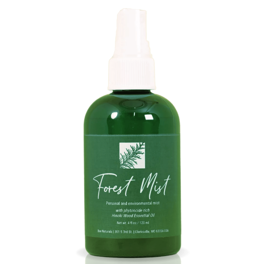 Forest Mist – Therapeutic Aromatherapy Spray with Hinoki Wood Essential Oil for Stress Relief, Anti - Inflammation, and Immune Support, 4 fl oz - Bee Naturals