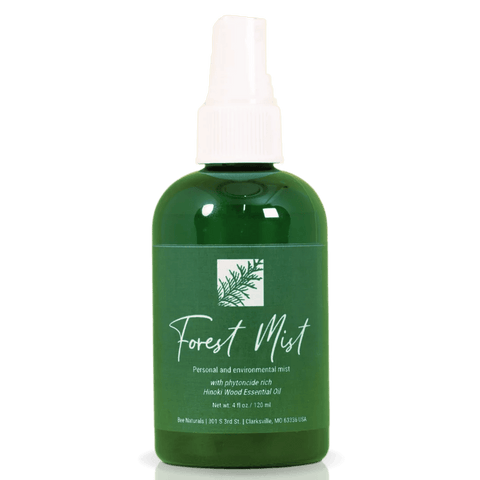Forest Mist – Therapeutic Aromatherapy Spray with Hinoki Wood Essential Oil for Stress Relief, Anti - Inflammation, and Immune Support, 4 fl oz - Bee Naturals