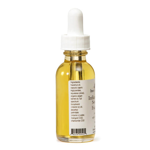 Inflammation - Soothing Facial Oil – Anti - Inflammatory Blend with Calendula, Chamomile CO2, and Argan Oil for Sensitive & Acne - Prone Skin, 1 fl oz - Bee Naturals