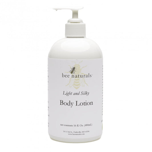 Light & Silky Body Lotion – Non - Greasy, Long - Lasting Hydration with MCT Oil & Glycerin, Gentle for All Skin Types, 16 oz - Bee Naturals