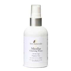 Micellar Cleansing Water – Hydrating, Non - Drying Cleanser with Licorice Root & Feverfew for Sensitive & Dry Skin, 4 fl oz - Bee Naturals