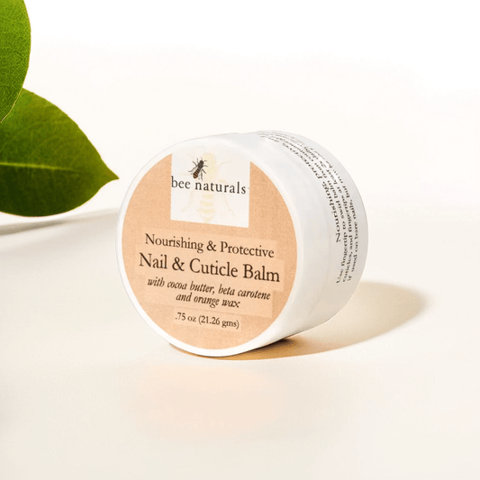 Nail & Cuticle Balm - Cocoa Butter & Beta Carotene Blend for Strong, Smooth Nails - luscious natural tangerine fragrance Shea Butter & Beeswax Cruelty - Free Nail Care - Bee Naturals