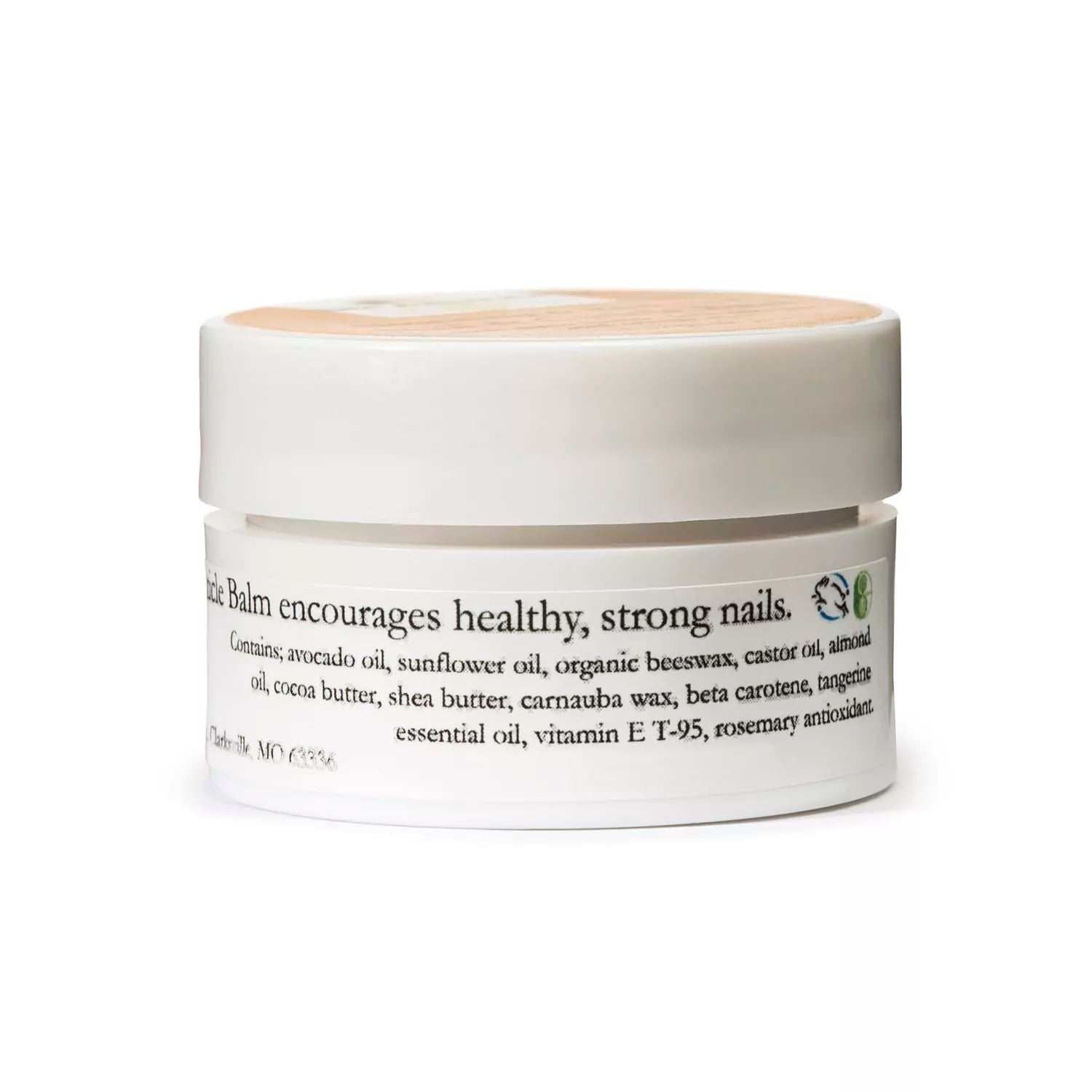 Nail & Cuticle Balm - Cocoa Butter & Beta Carotene Blend for Strong, Smooth Nails - luscious natural tangerine fragrance Shea Butter & Beeswax Cruelty - Free Nail Care - Bee Naturals