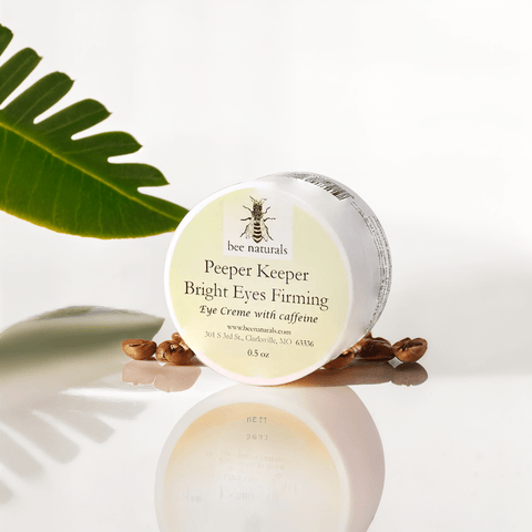 Peeper Keeper Bright Eyes Firming Crème with Caffeine – Lightweight, Fragrance - Free Eye Cream to Reduce Puffiness, Dark Circles, and Fine Lines, 0.5 oz - Bee Naturals