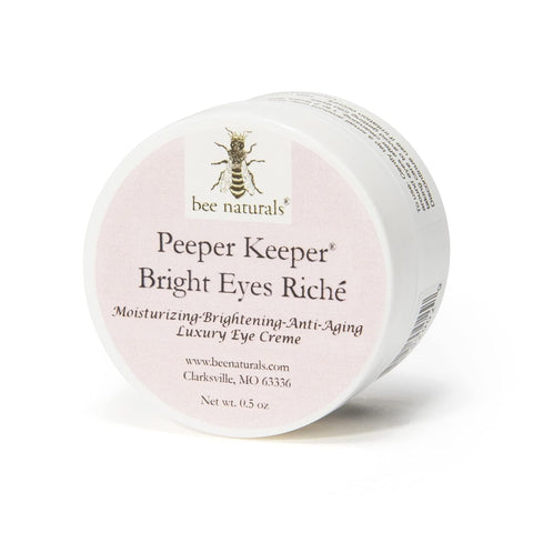 Peeper Keeper Bright Eyes Richè Luxury Eye Crème – Lightweight Moisturizer for Fine Lines, Puffiness, and Anti - Aging Prevention, Fragrance - Free, 8 oz - Bee Naturals