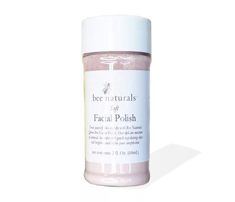 Queen Bee Soft Facial Polish | Customizable Powder Exfoliant | Gentle, Natural, & Chemical - Free Skincare | 2 oz - Bee Naturals