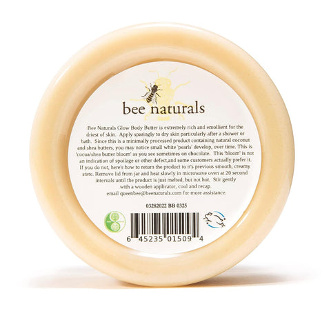 Radiant Glow Body Butter - 5 oz - Luxurious Moisturizer with Shea, Sunflower Oil & Vitamin E - Deep Hydration for Soft Skin - Vanilla Scent - Unisex - Cruelty - Free, Made in USA - Bee Naturals