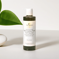 Rejuvenating Gel Cleanser with Fruit Acids | pH - Balanced, Non - Foaming & Fragrance - Free | 4 fl oz - Bee Naturals