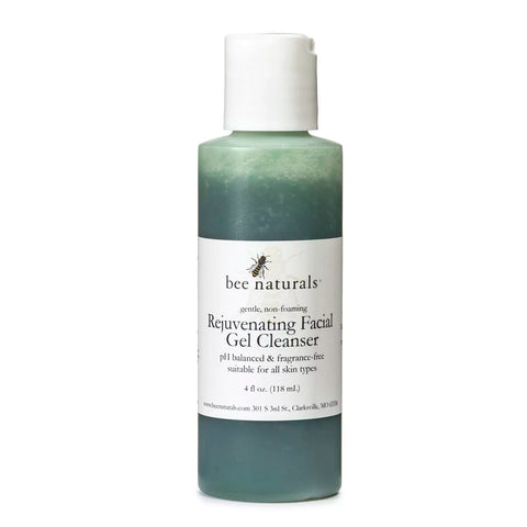 Rejuvenating Gel Cleanser with Fruit Acids | pH - Balanced, Non - Foaming & Fragrance - Free | 4 fl oz - Bee Naturals