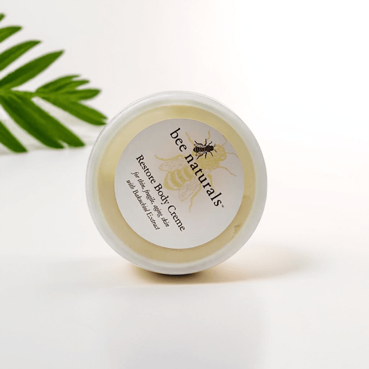 Restore Body Crème – Nourishing & Strengthening Crème for Fragile, Aging Skin | Bakuchiol, Hyaluronic Acid & Niacinamide | 4 oz - Bee Naturals