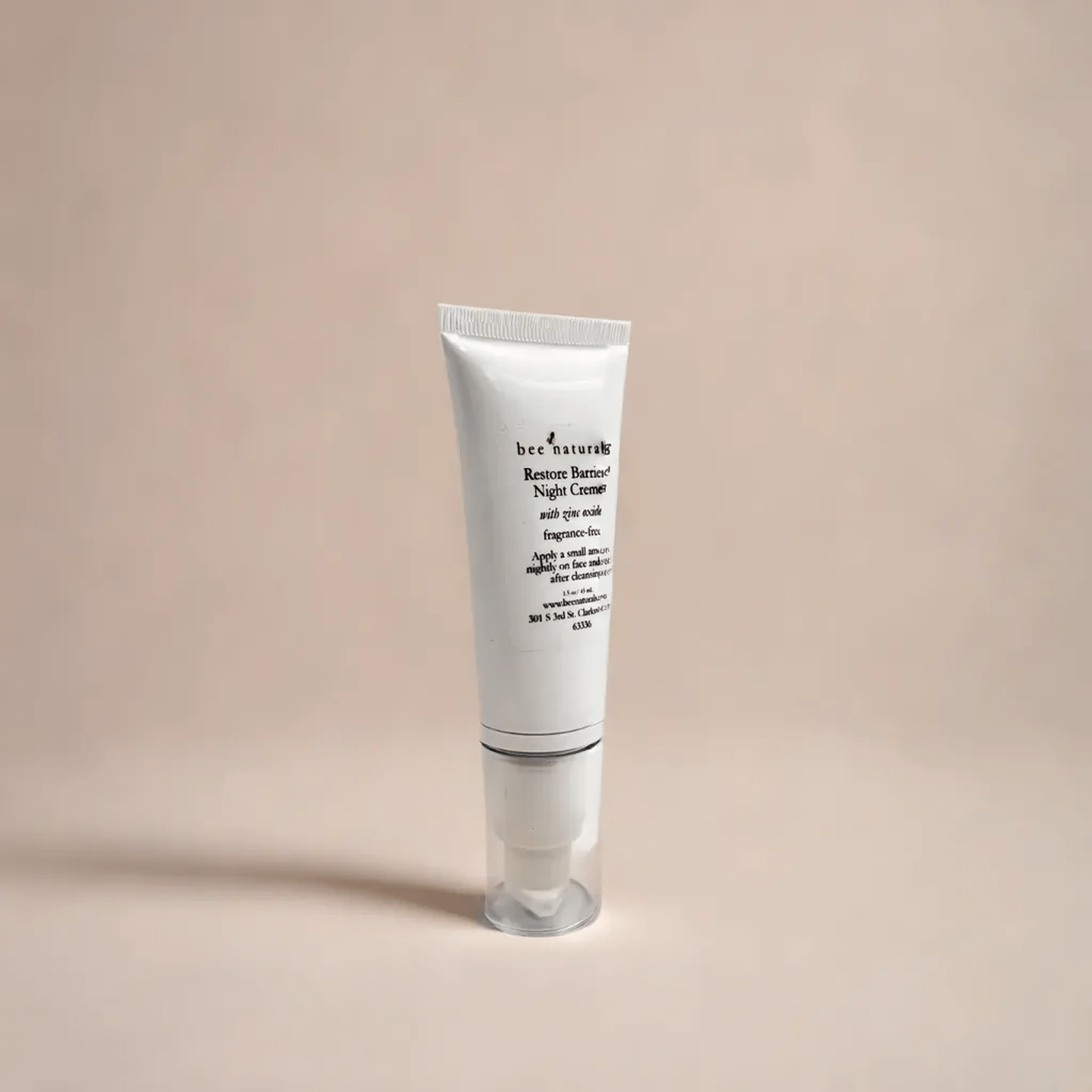 Restore Night Crème with Zinc Oxide - Barrier Support & Hydration, Dermatologist - Recommended Non - Comedogenic Formula, Ideal for Face Basting, All Skin Types, Fragrance - Free, 1.5 Oz - Bee Naturals