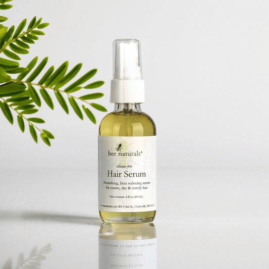 Silicone - Free Hair Serum - Natural Nourishment for Frizz - Free, Silky Hair | Lightweight & Non - Greasy | Argan, Jojoba, & Avocado Oils | 2 oz - Bee Naturals