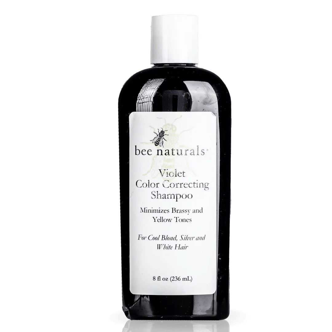 Violet Color Correcting Shampoo - Sulfate - Free, Vitamin B5 Infused | Neutralizes Brassy & Yellow Tones | Ideal for Blonde, Gray & Color - Treated Hair | 8 fl oz - Bee Naturals