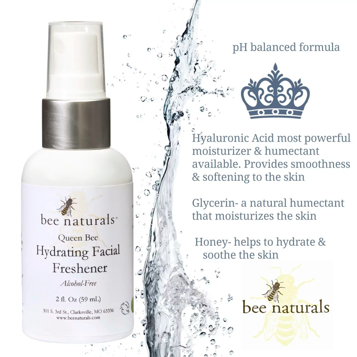 Hydrating Facial Freshener Alcohol-Free - Bee Naturals Store