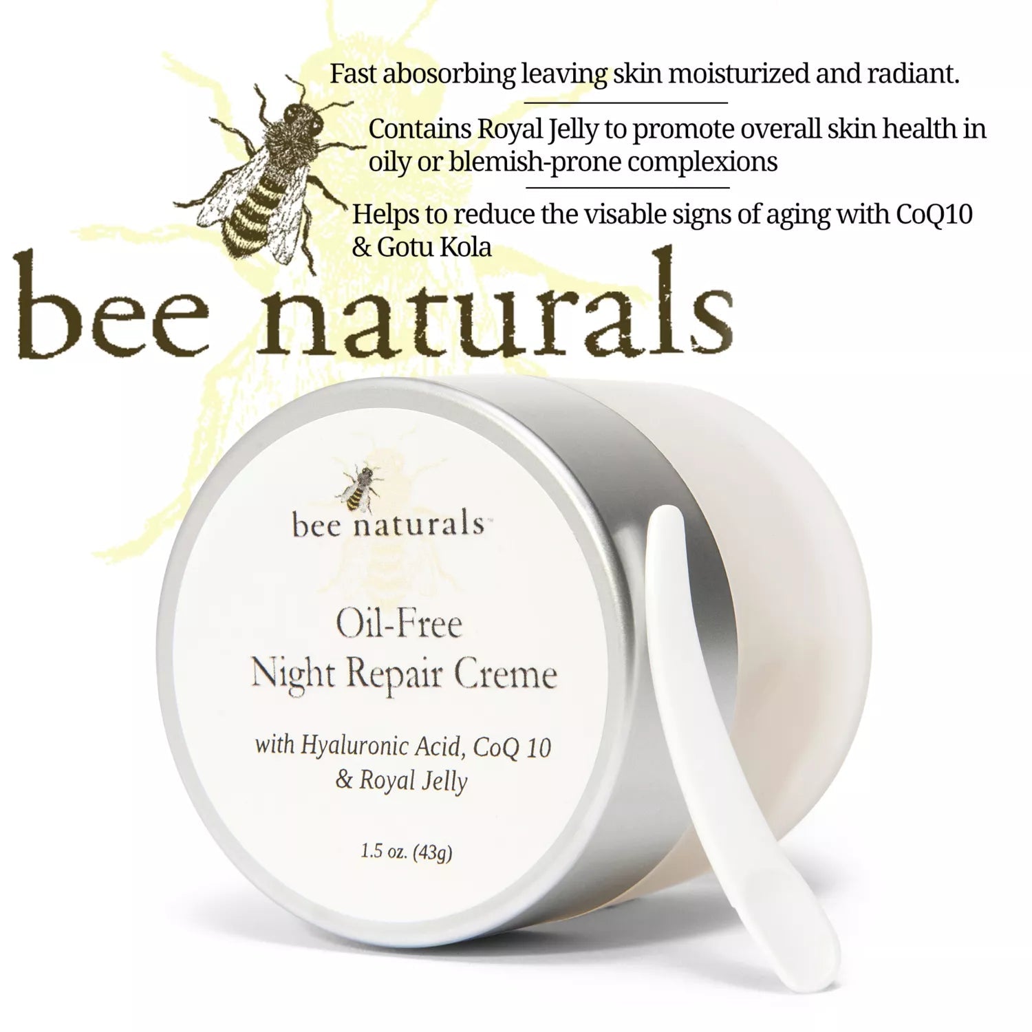 Oil Free Night Repair Crème - Bee Naturals Store